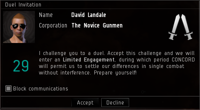 Duel challenge dialog