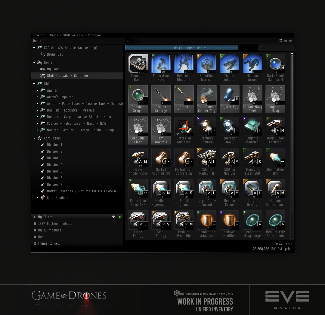 Единый инвентарь :: Дев блог :: EVE-ONLINE :: EVE-RU