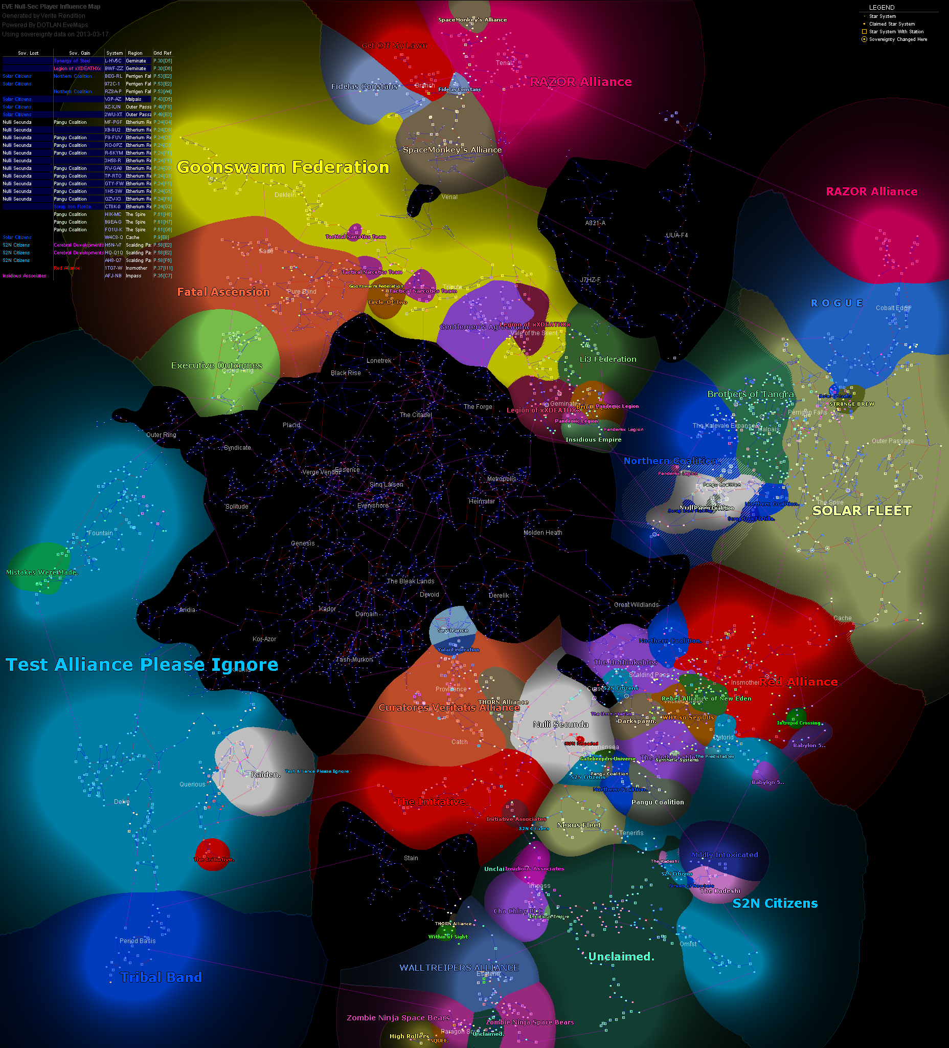 Community Spotlight Verite Rendition Influence Maps Eve Online